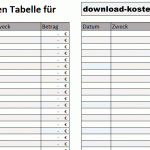 Ausgaben Tabelle Vorlage (Excel, Word und PDF)
