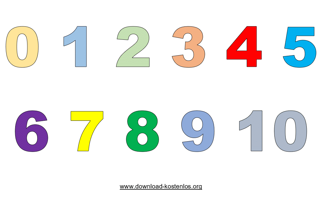 Zahlen in Farbe PDF