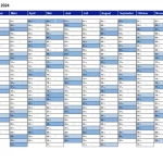 Kalender 2024 Vorlage PDF zum Ausdrucken