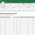 Meilensteinplanung Vorlage (Excel, Word und PDF)