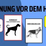 Warnung vor dem Hund Schild (Word & PDF)